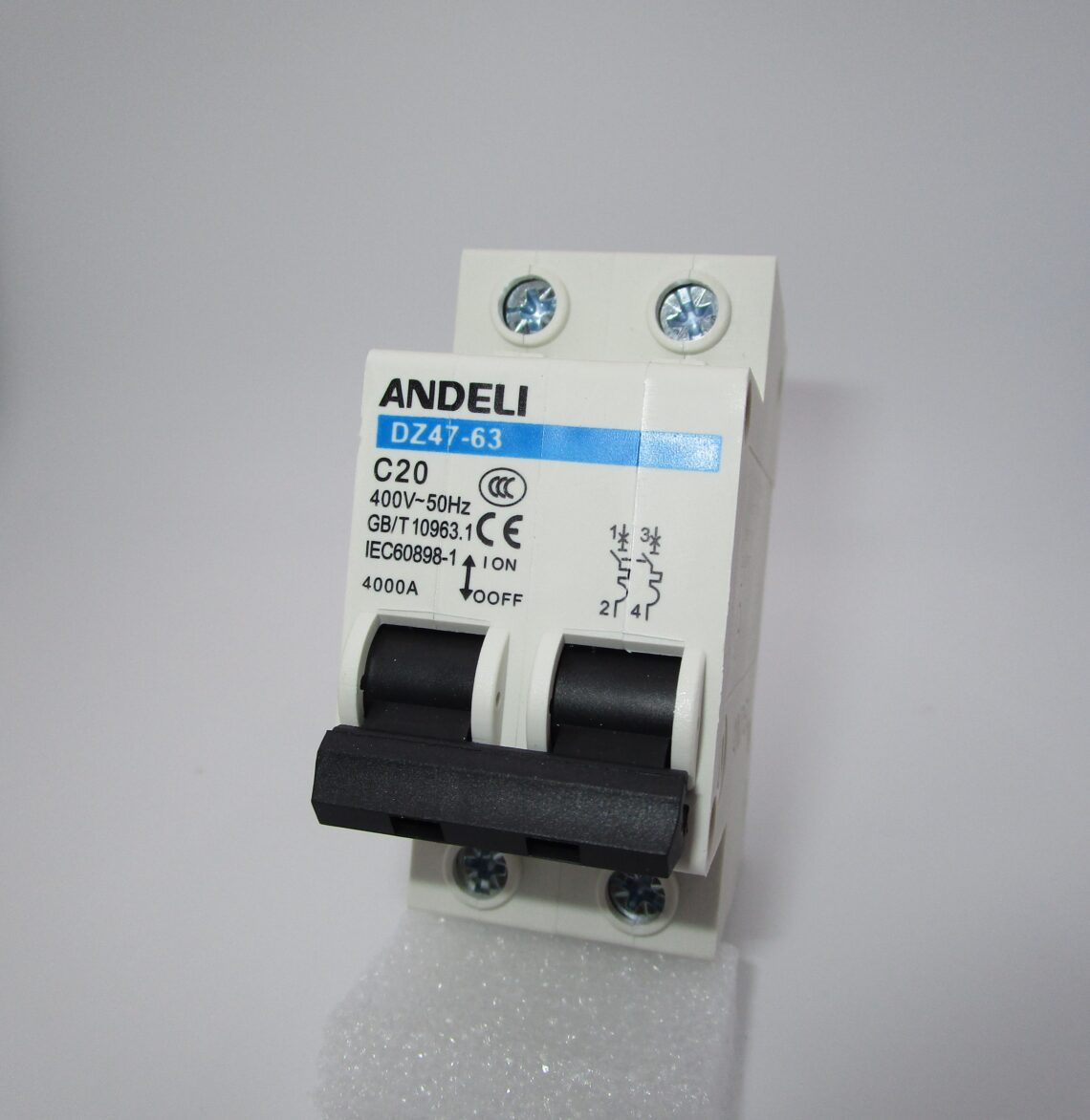 ANDELI DZ47-63 Miniature Circuit Breaker 2P-C20A
