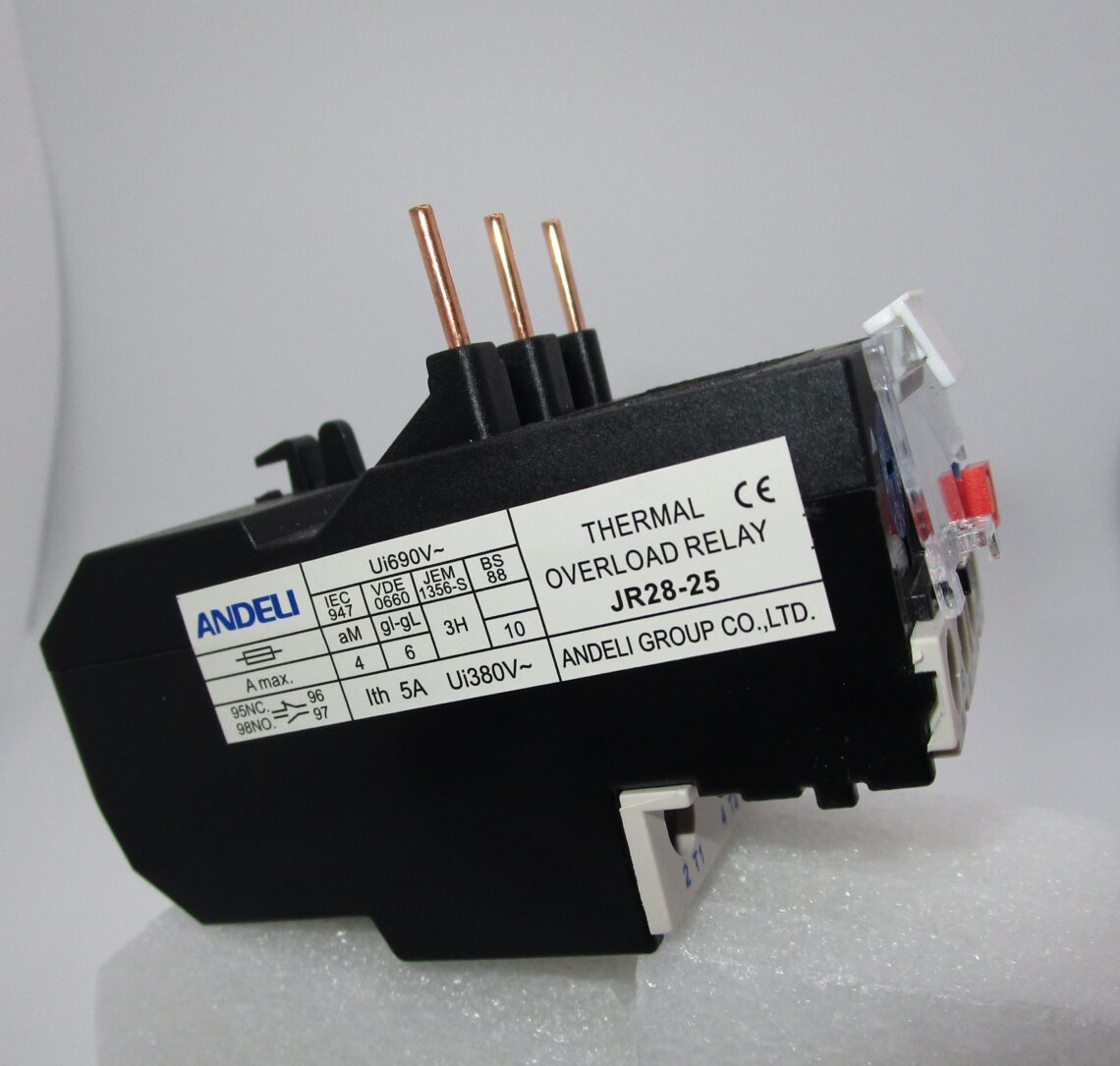 ANDELI JR28-25 Thermal Overload Relay 0.63-1 A compatible with LC1D Contactors - Image 2