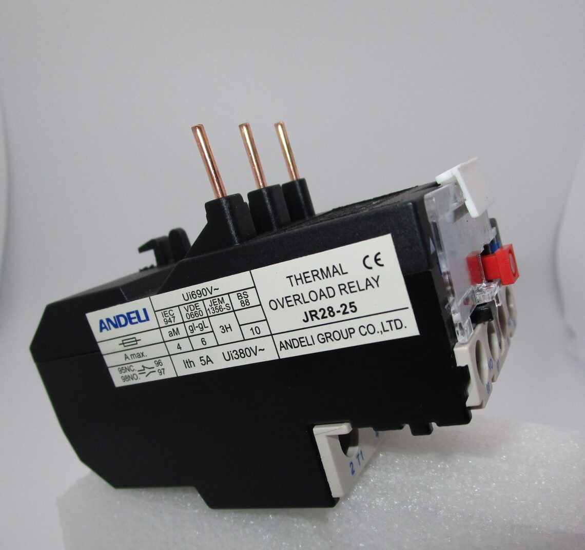 ANDELI JR28-25 Thermal Overload Relay 1-1.6 A compatible with LC1D Contactors - Image 2
