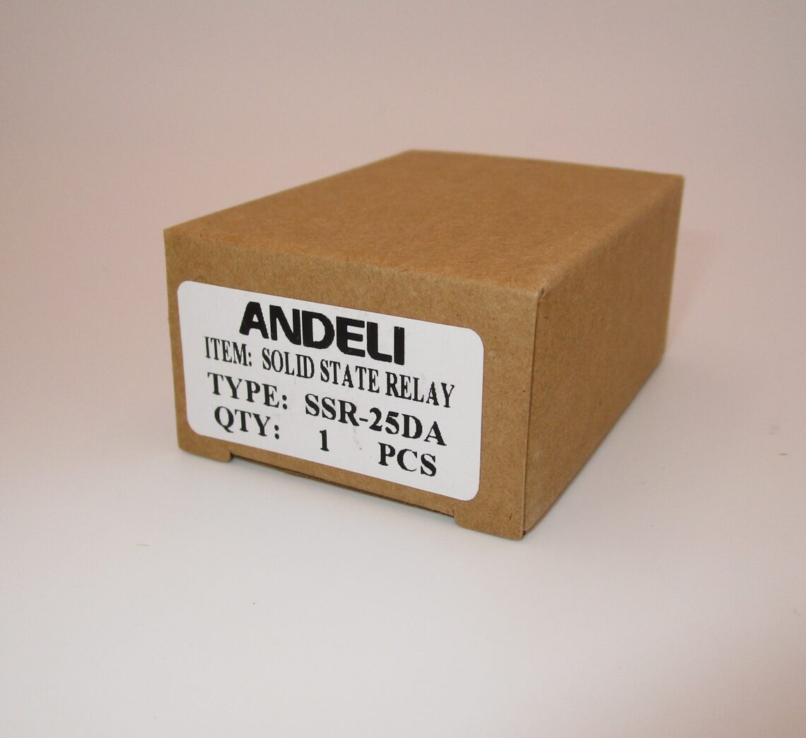 ANDELI SSR-25DA Solid State Relay 25A Load 24-380 VAC / Control 3-32 VDC - Image 2