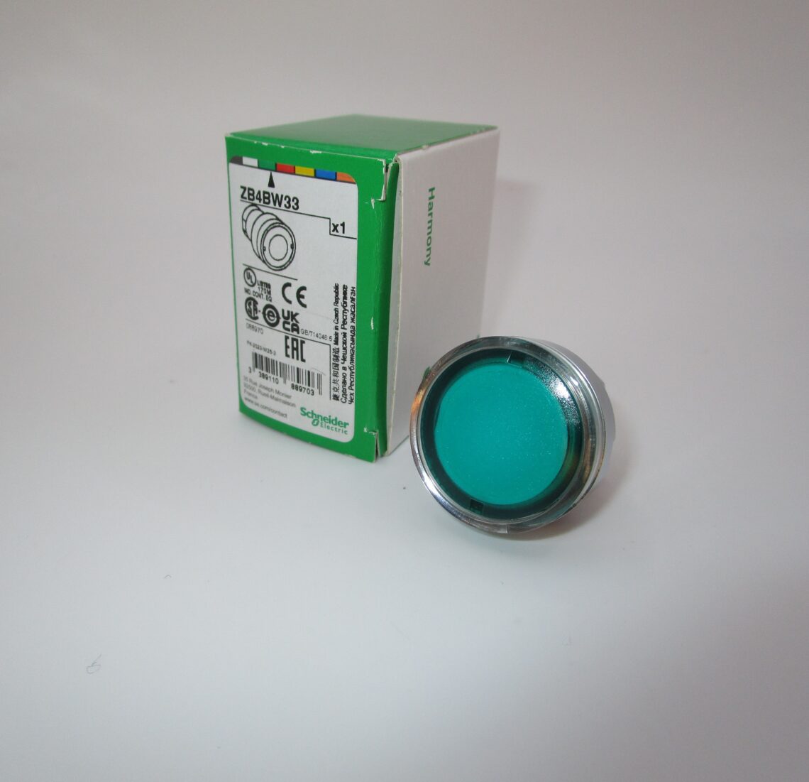 SCHNEIDER ZB4BW33 22mm Green Push Button